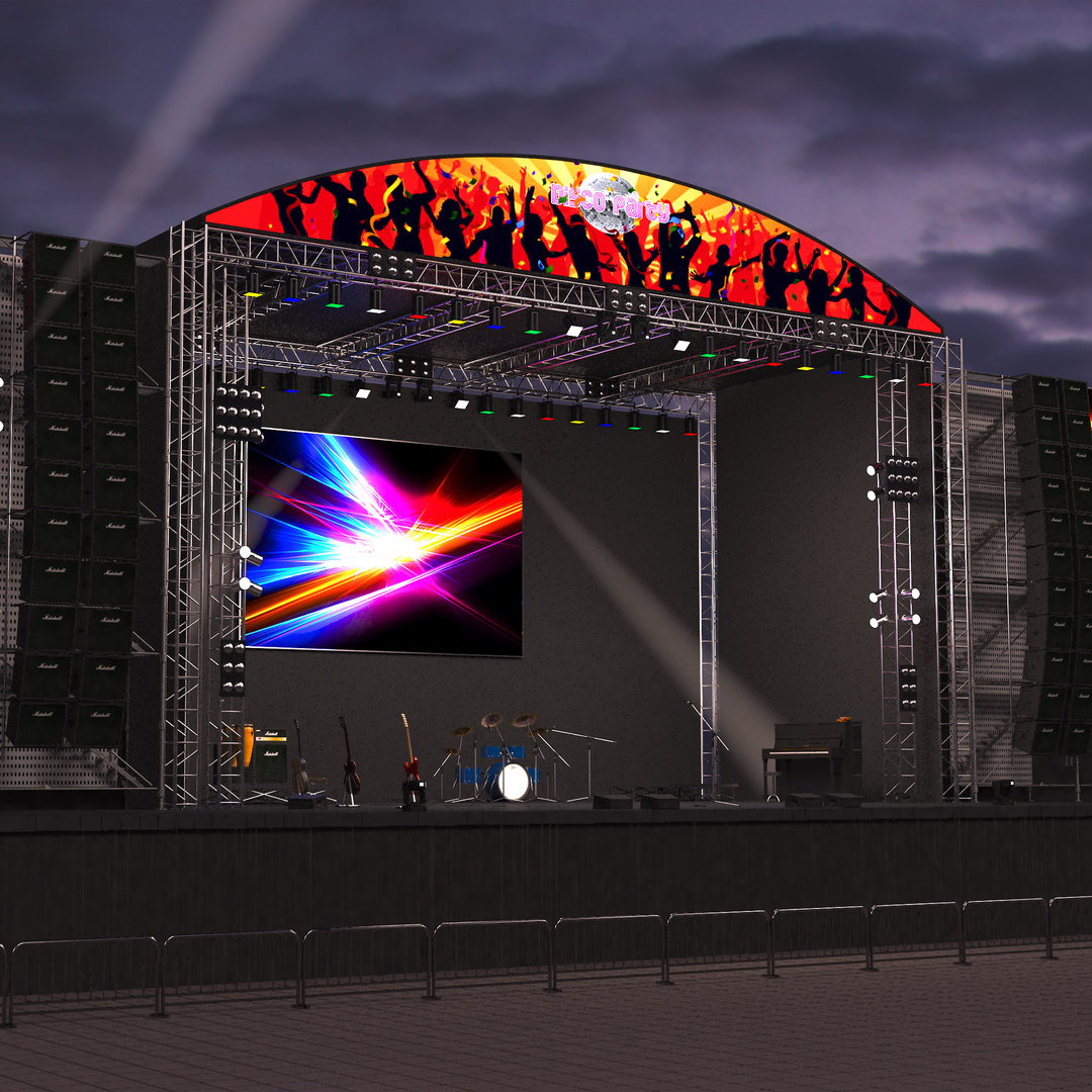 Concert scene 3D model - TurboSquid 1598484