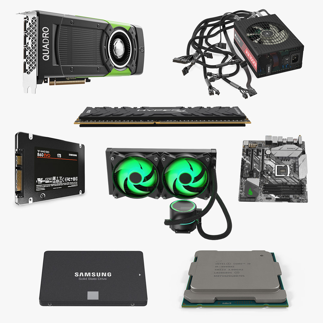 Computer components 5 3D model - TurboSquid 1598982