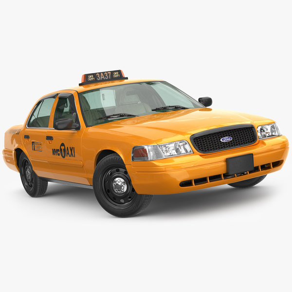 cab taxi yellow 3D model