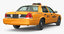 cab taxi yellow 3D model