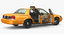 cab taxi yellow 3D model
