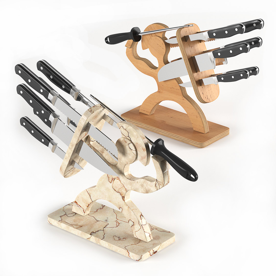 3D knife stand TurboSquid 1598841