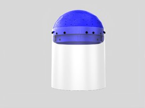 3D face shield corona helmet model