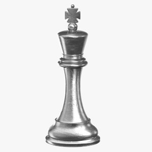 chess piece 02 king 3D model
