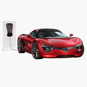 generic sport car ampere 3D