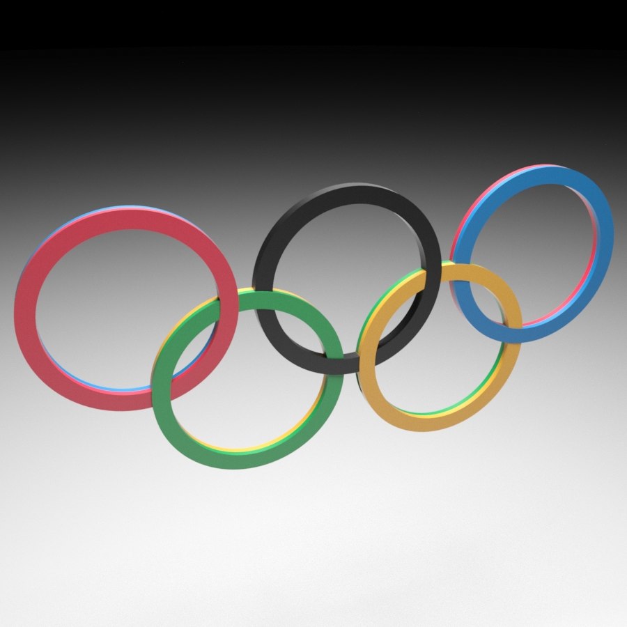 3D olympic rings - TurboSquid 1599105