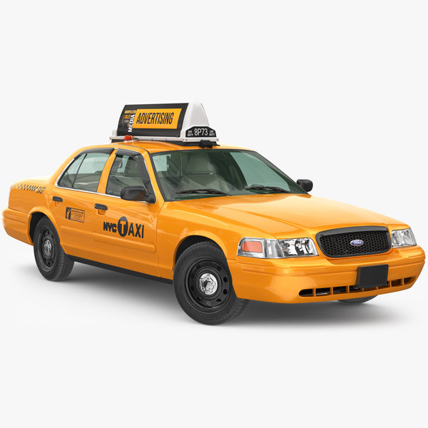 3D cab taxi yellow