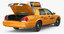 3D cab taxi yellow