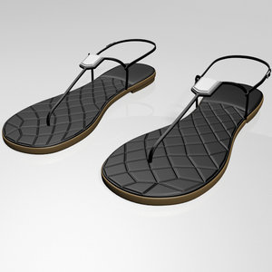 stylish t-strap thong sandals model