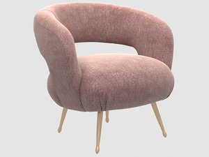 3D model laurel lounge chair pascal