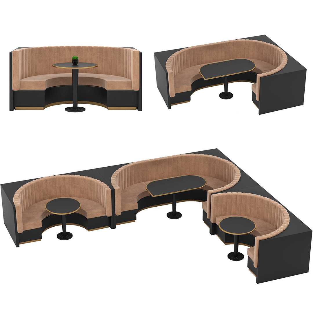 Restaurant bar set corner 3D model TurboSquid 1599459