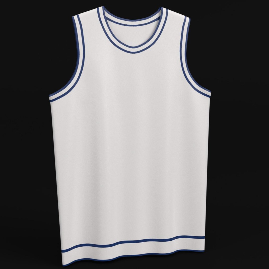 Flat basketball jersey 3D model TurboSquid 1599489