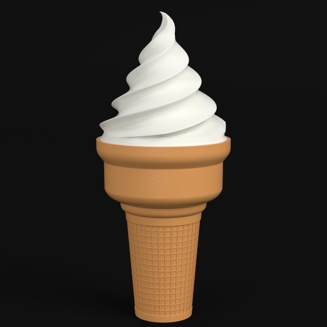 3D model stylized ice cream cone TurboSquid 1599512