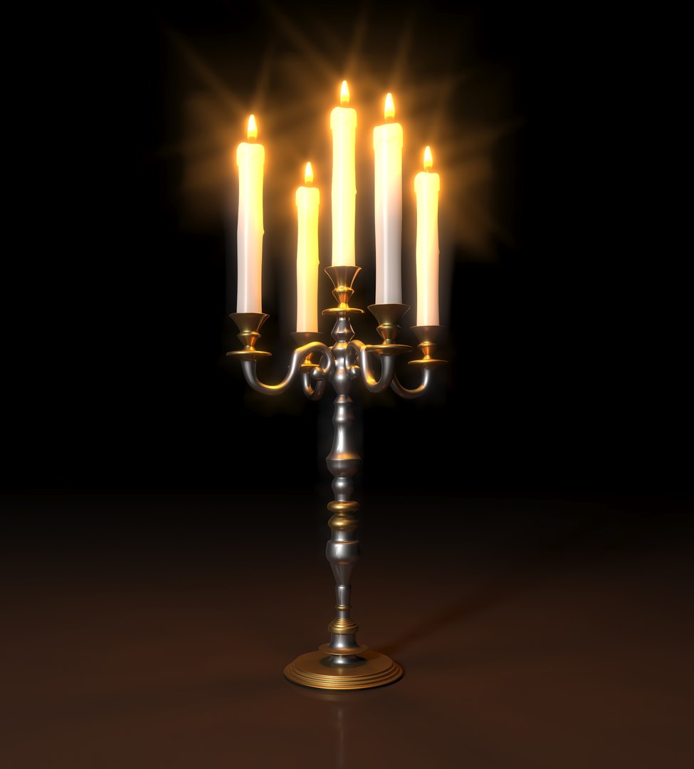 3D burning old candle model - TurboSquid 1599611