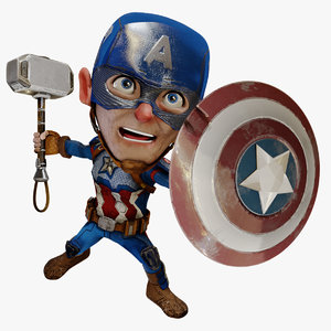 3D captain america model