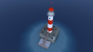 island lighthouse 3D model