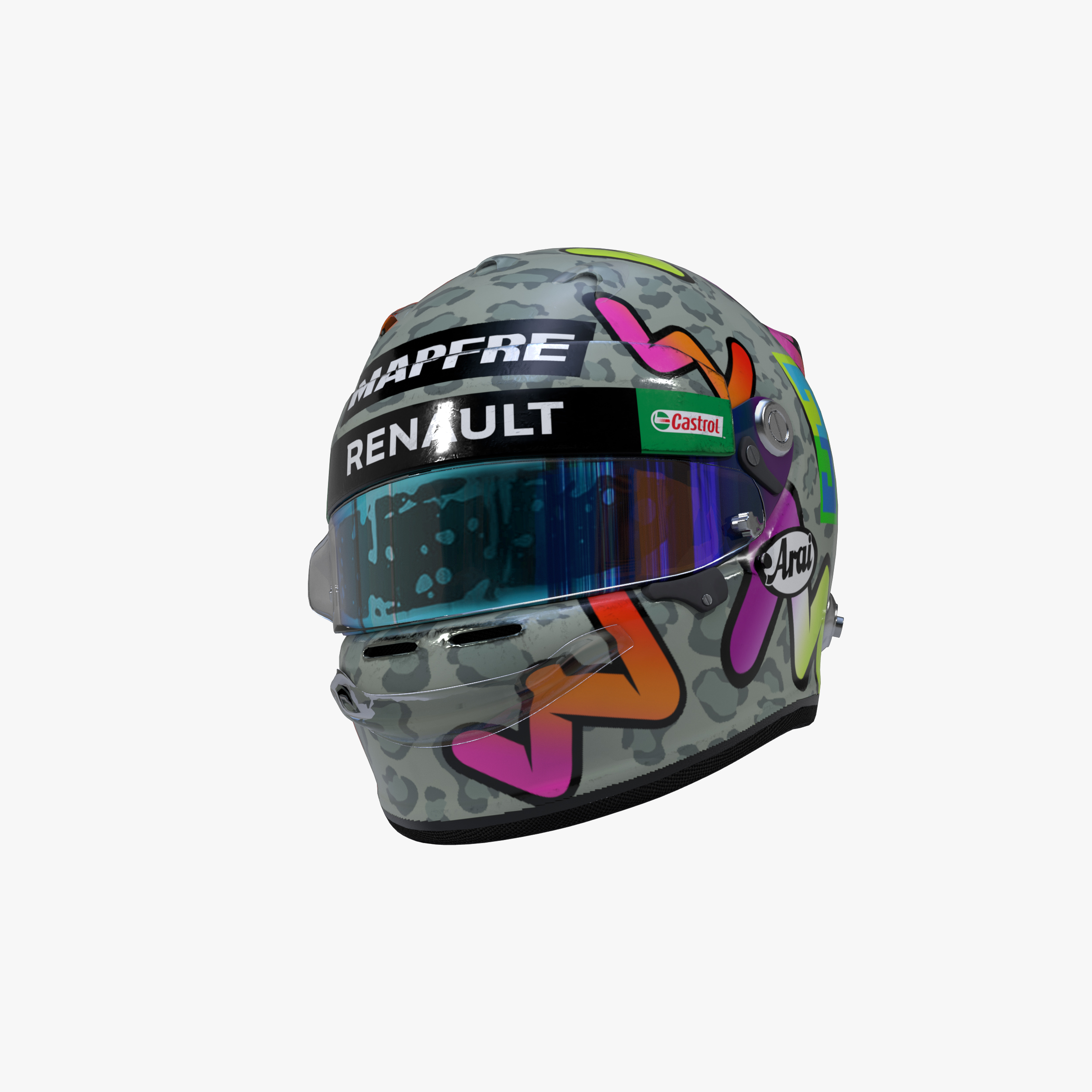 3D ricciardo 2020 helmet model - TurboSquid 1600301