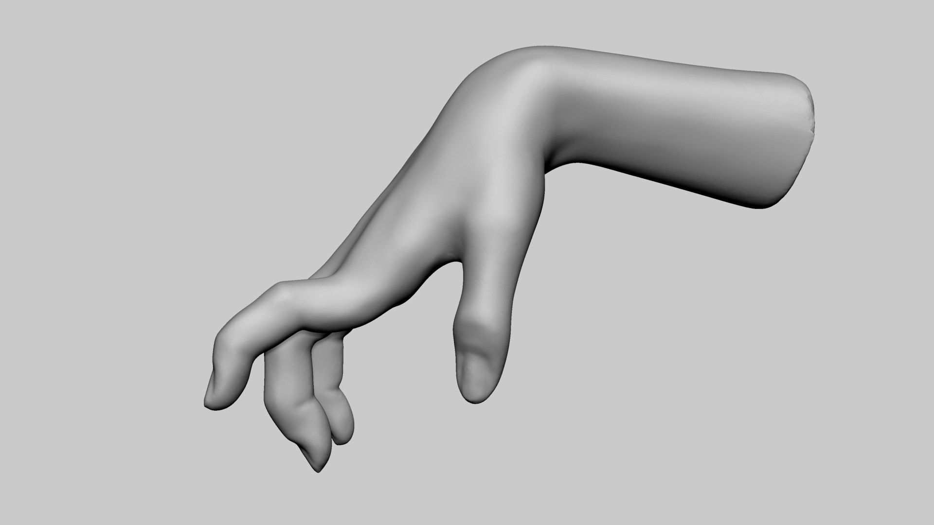 poseable hand 3d model online