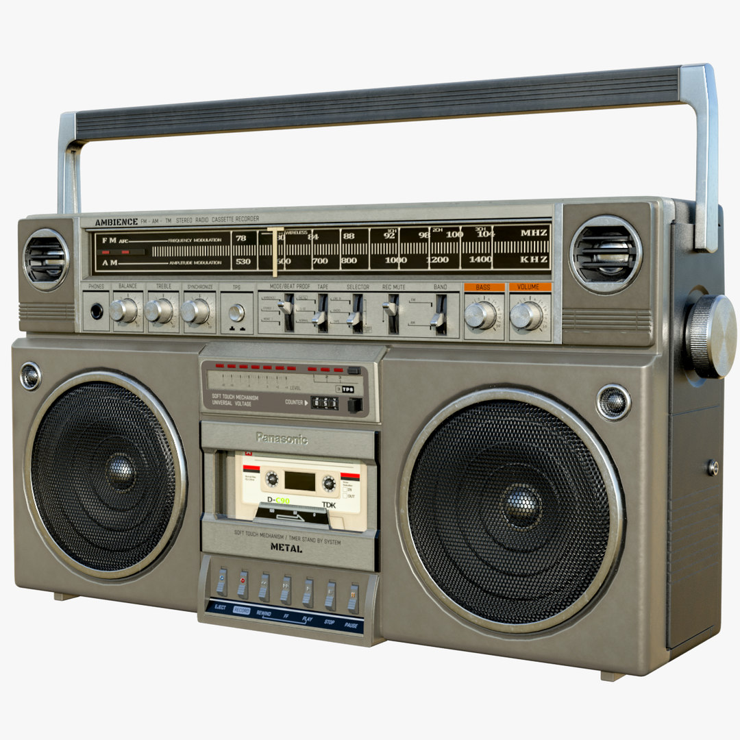 Old boombox cassette tape model - TurboSquid 1598818