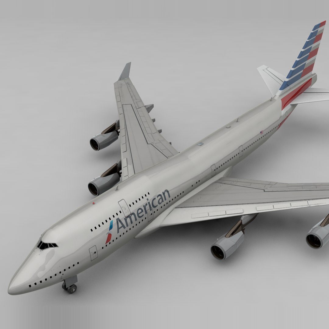 3D boeing 747 american airlines - TurboSquid 1600620