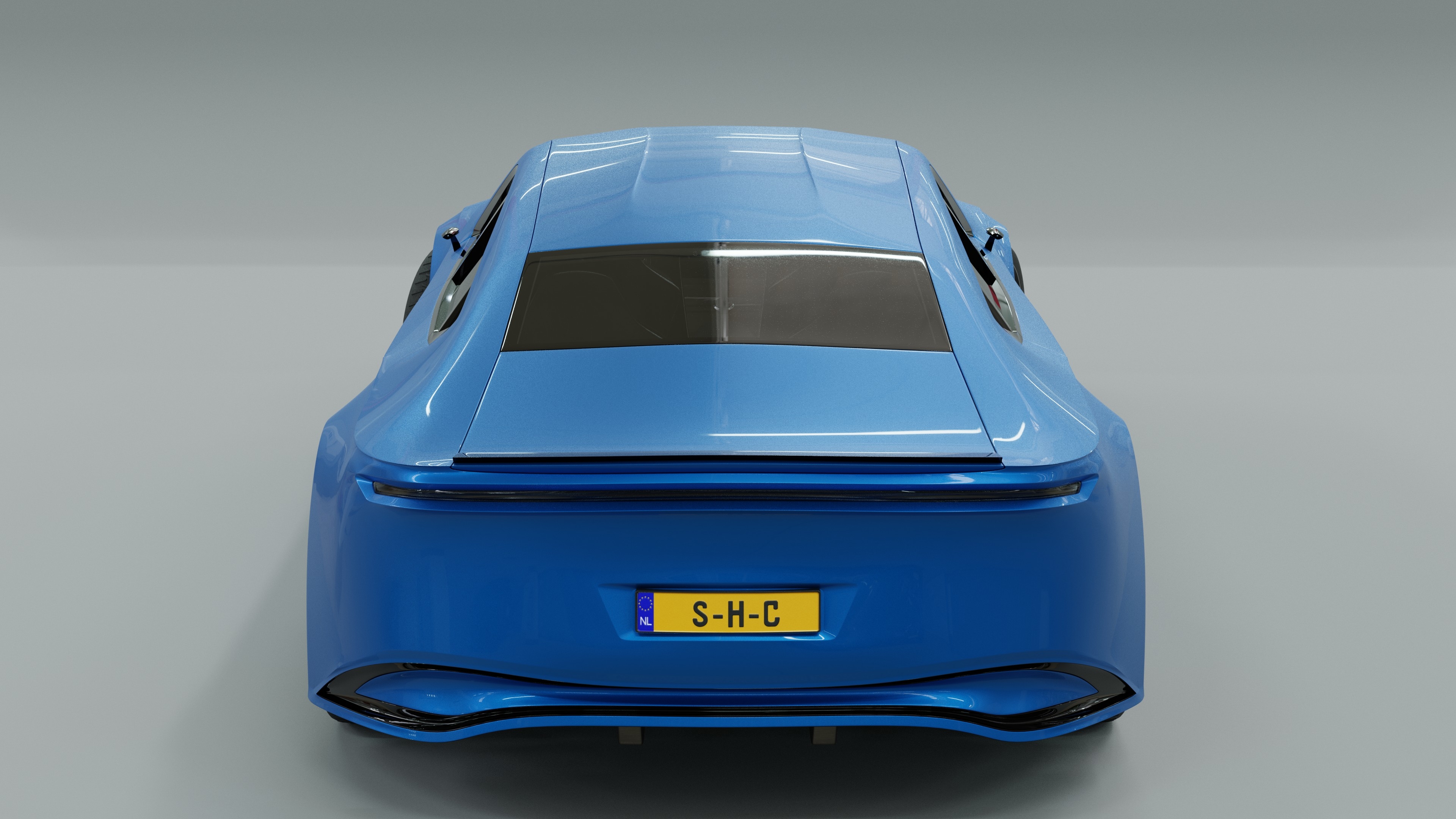 generic 4 door electric sports car3d模型 