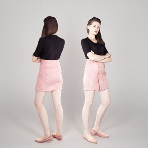 young woman character 3D