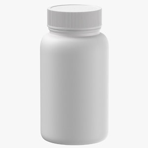 plastic bottle pharma 500ml 3D model