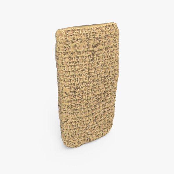 tablet clay ancient 3d model