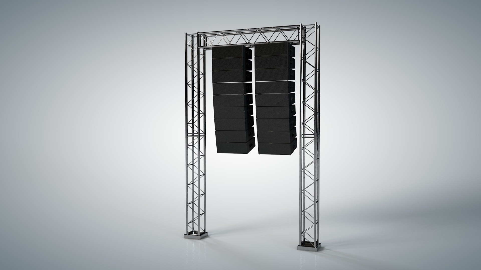 Line array speaker 3D model TurboSquid 1600931