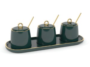 green ceramic sugar bowls model