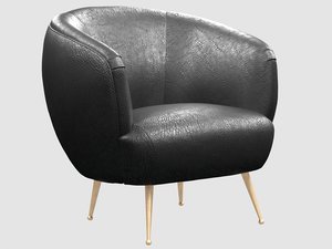 souffle chair unruched bubbly 3D model