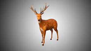 3D deer rigged model
