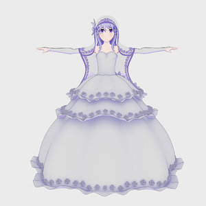 anime wife 3D model