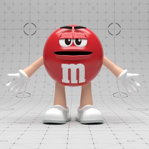 s character red 3D model