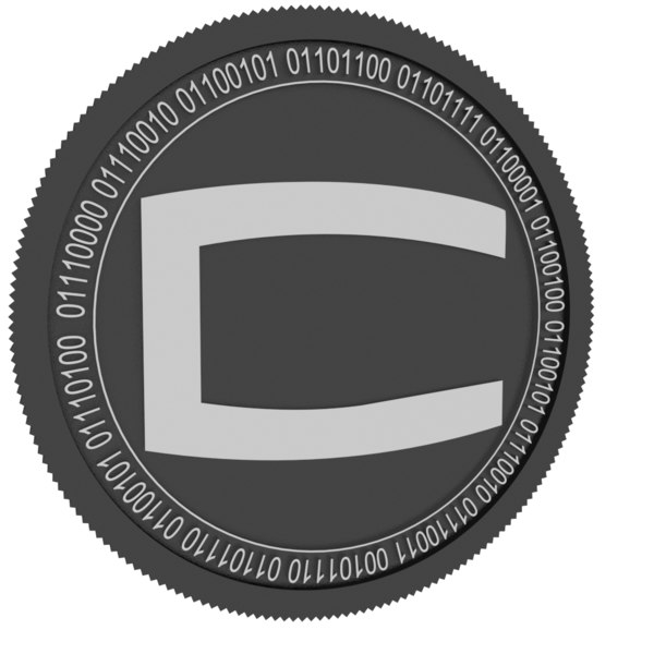 coinmex token black coin 3D model