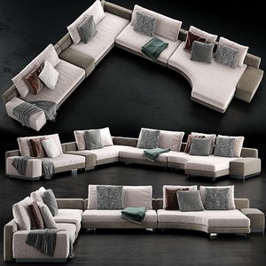 3D minotti daniels sofa model