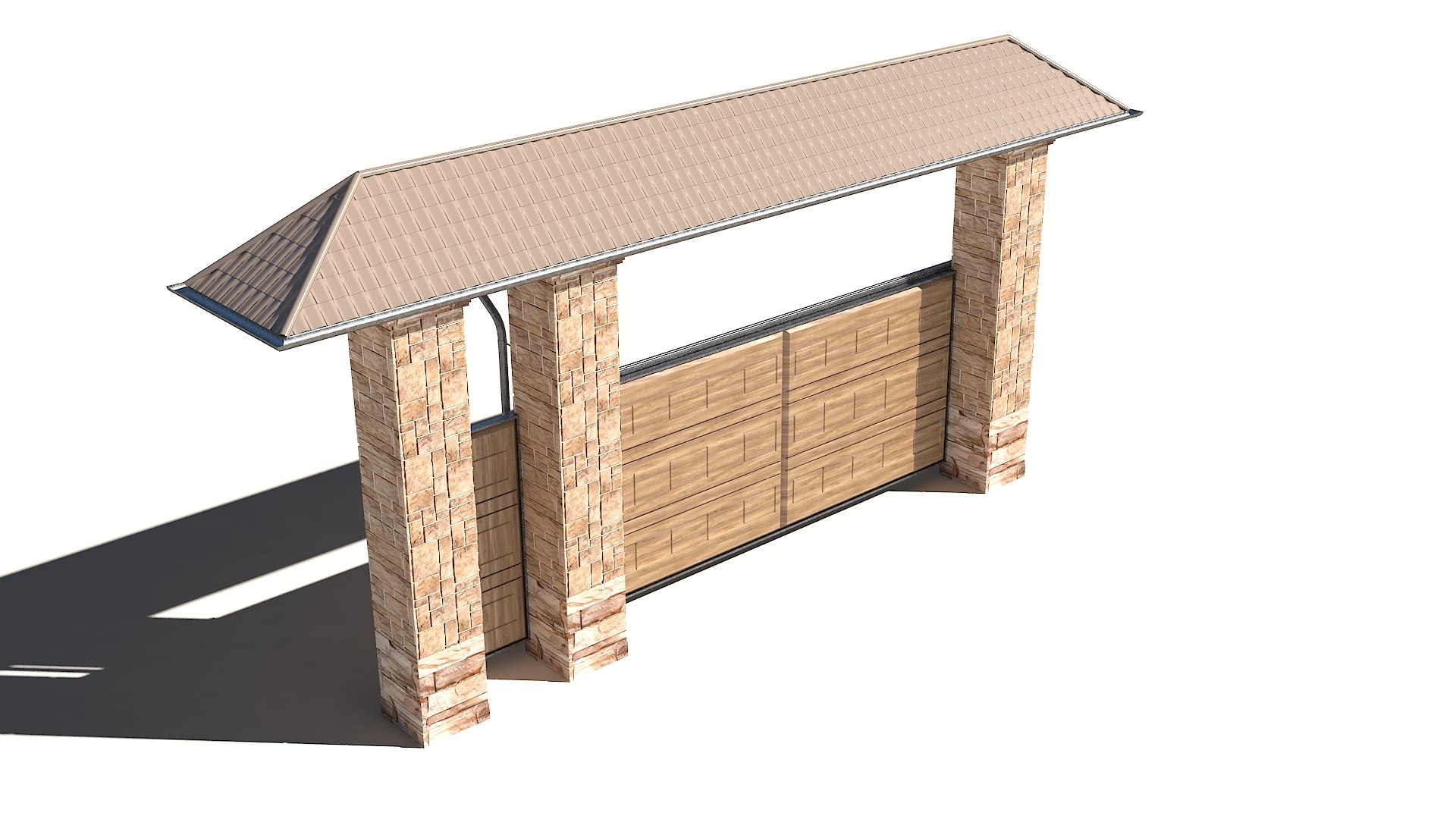 3D gates exterior architecture TurboSquid 1601517