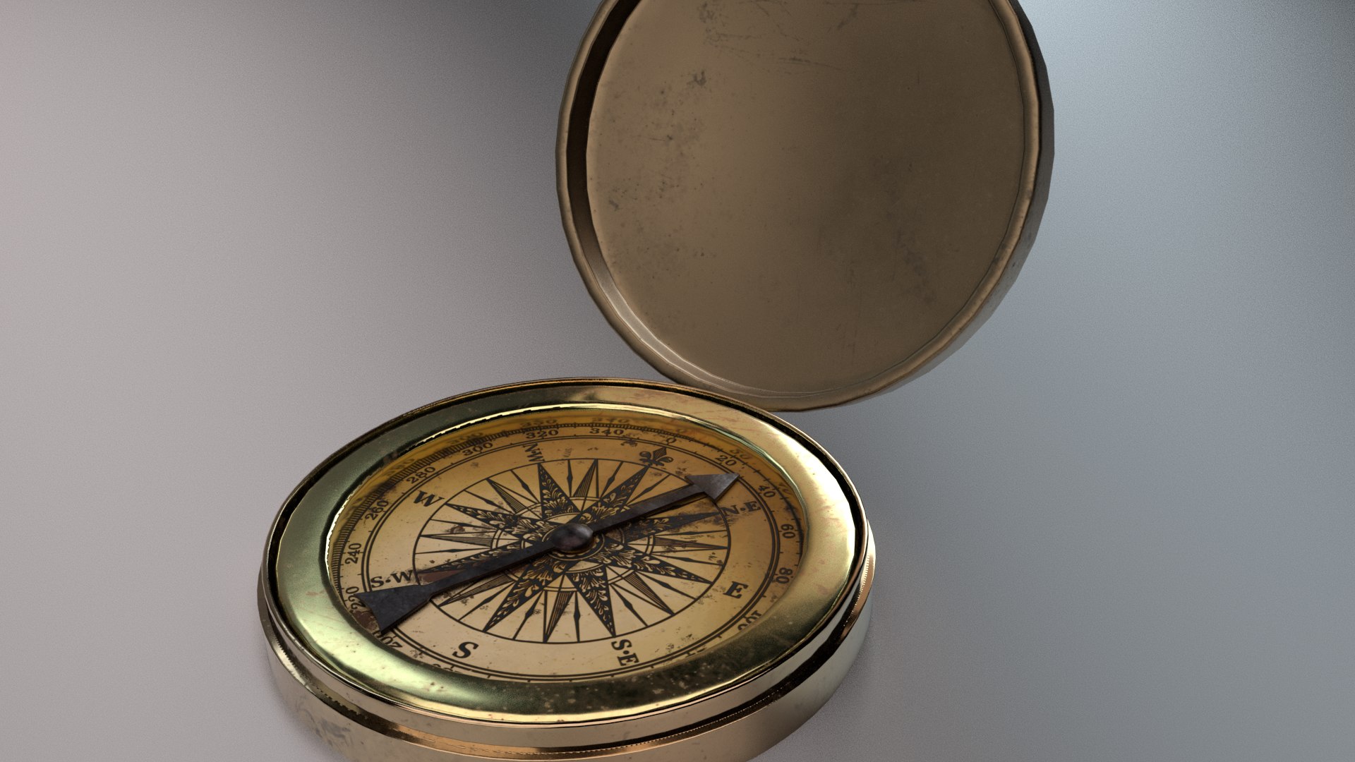 Old compass 3D - TurboSquid 1601607