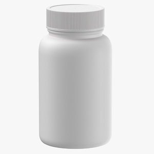 3D plastic bottle pharma 750ml model