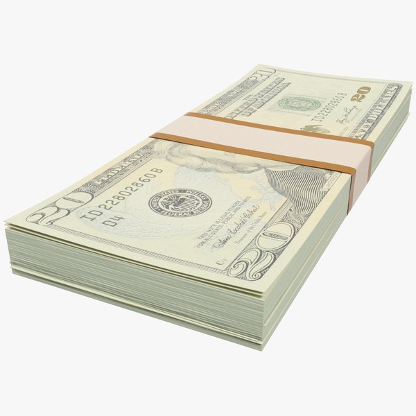 3D dollars bills banknotes