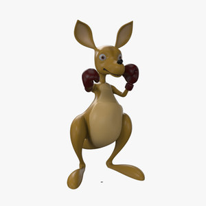 boxing kangaroo ar animations 3D model