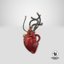 sci-fi artificial cyber heart 3D model