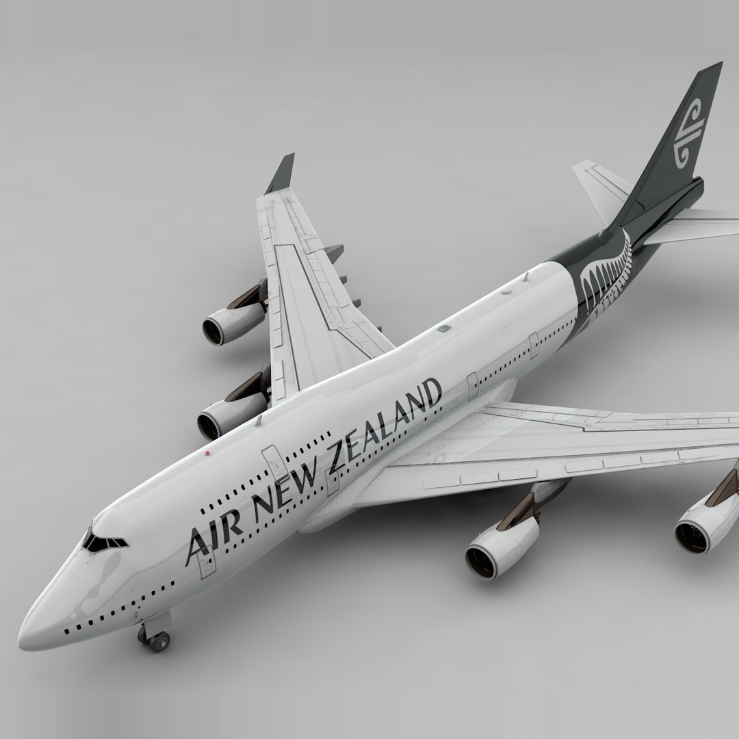 boeing 747 air new zealand l8193d模型