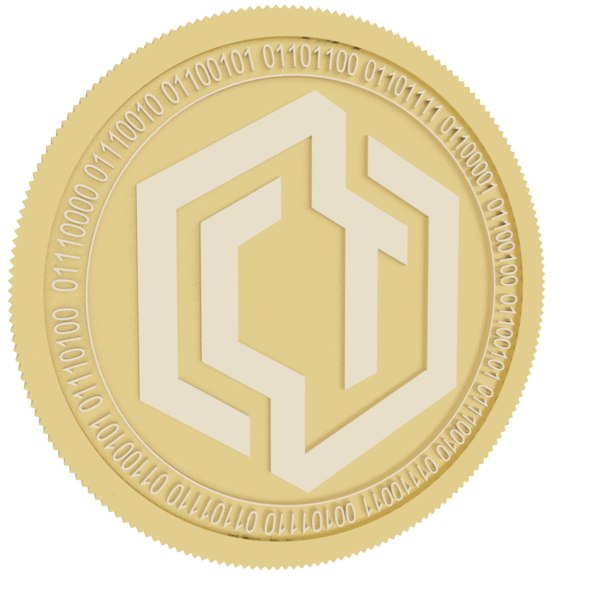cryptotask gold coin 3D model