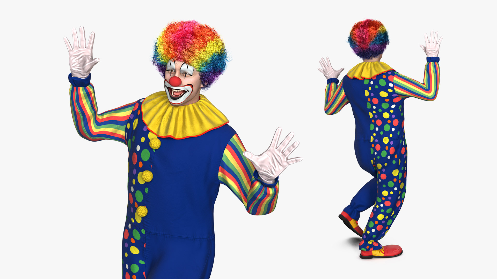 Funny clown costume dancing 3D - TurboSquid 1602212