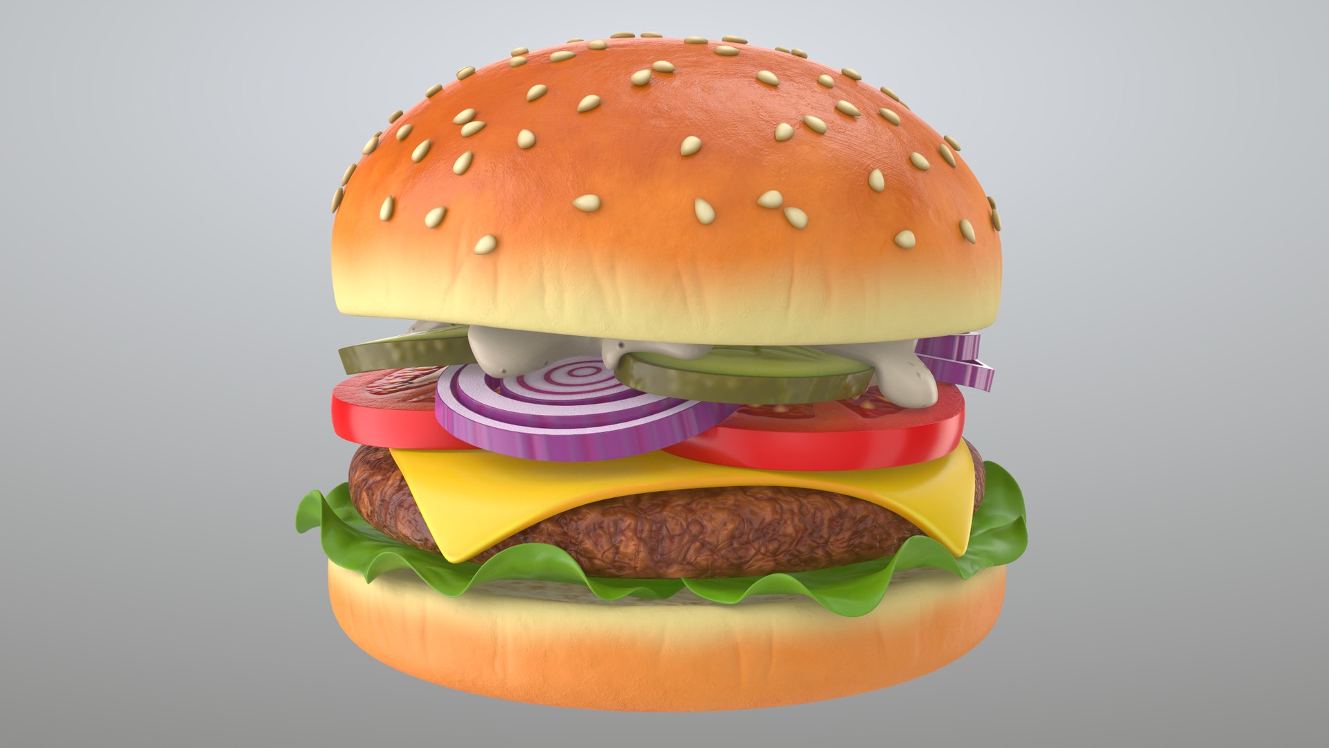 Burger pbr 3D model - TurboSquid 1602310