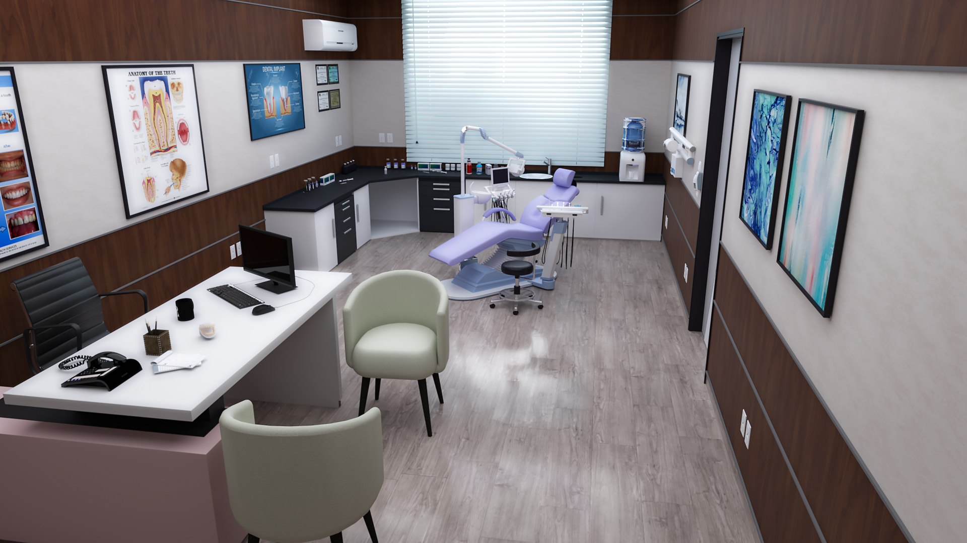 3D dentist office doctor dental clinic TurboSquid 1602375