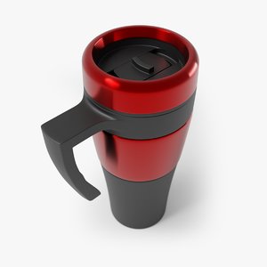3D coffee travel flask model