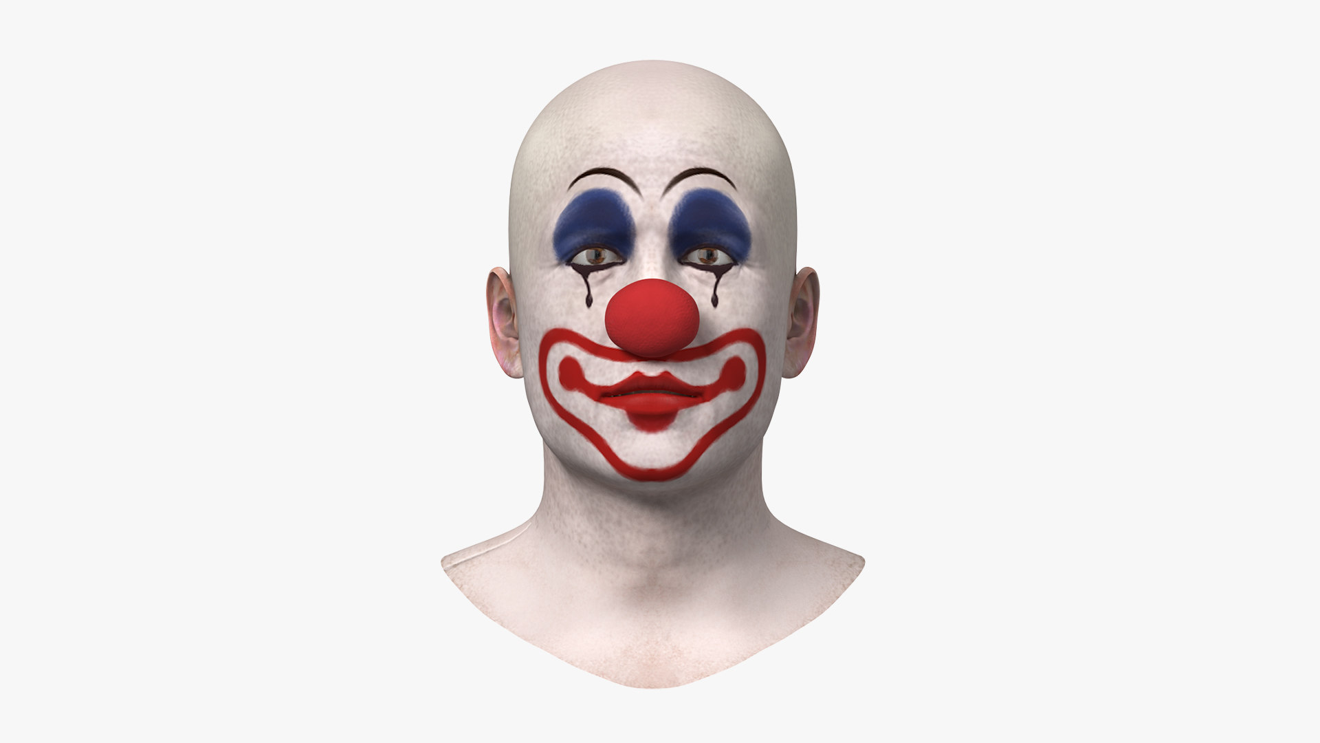 3D bald clown head model - TurboSquid 1602738