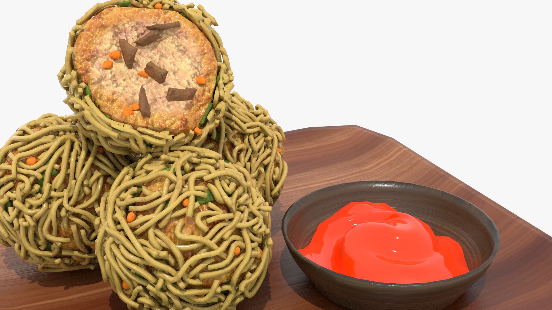 Noodle ball 3D model TurboSquid 1602725